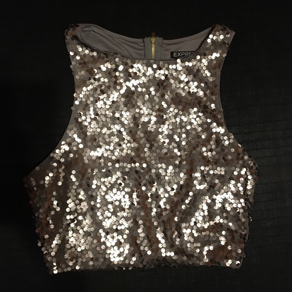 Women’s Express Crop Top Sequence Top Small